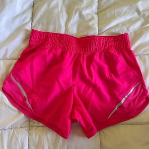 Hot pink athletic shorts